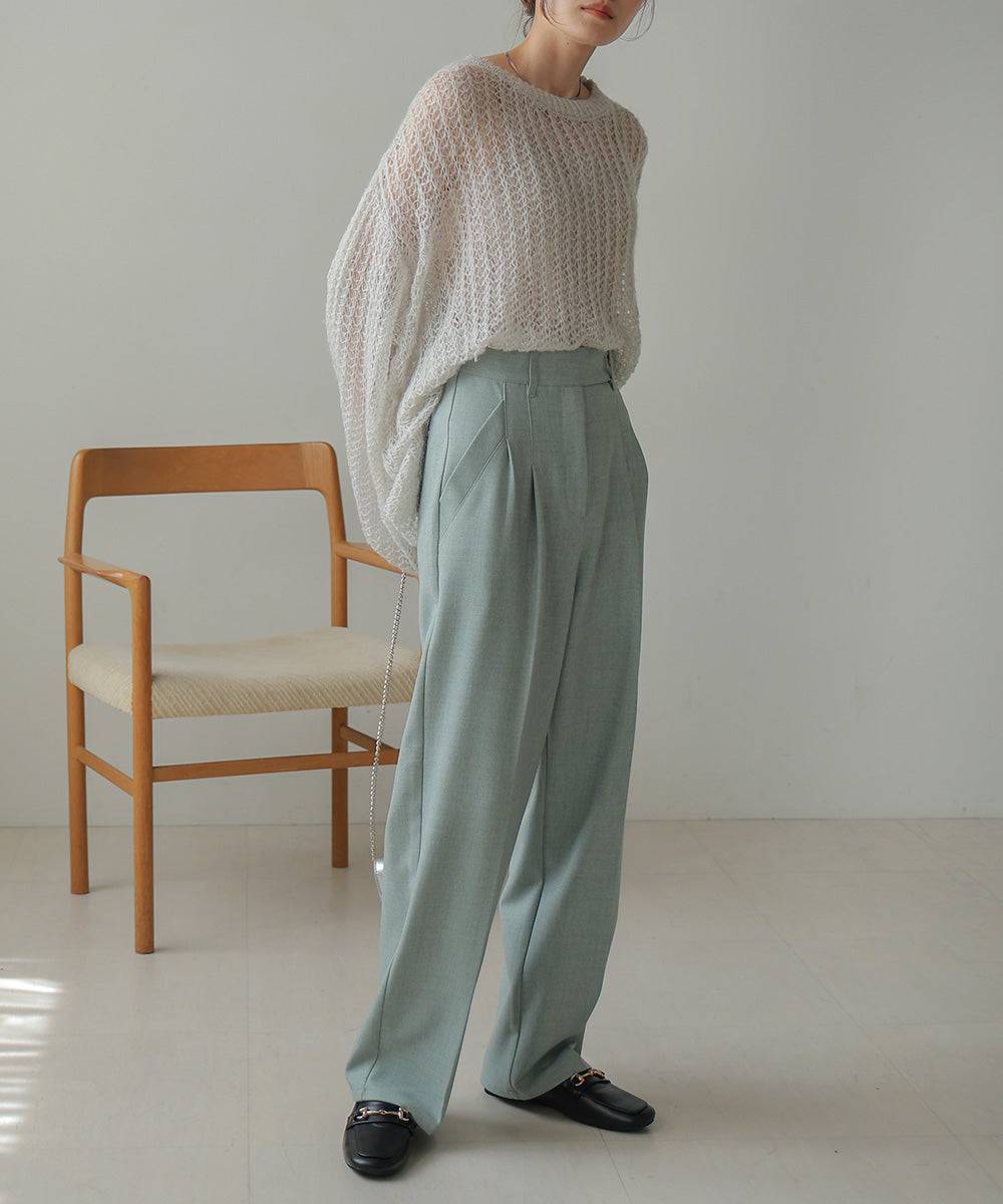 【S・M・Lサイズ展開有り】センタープレスツータックスラックス