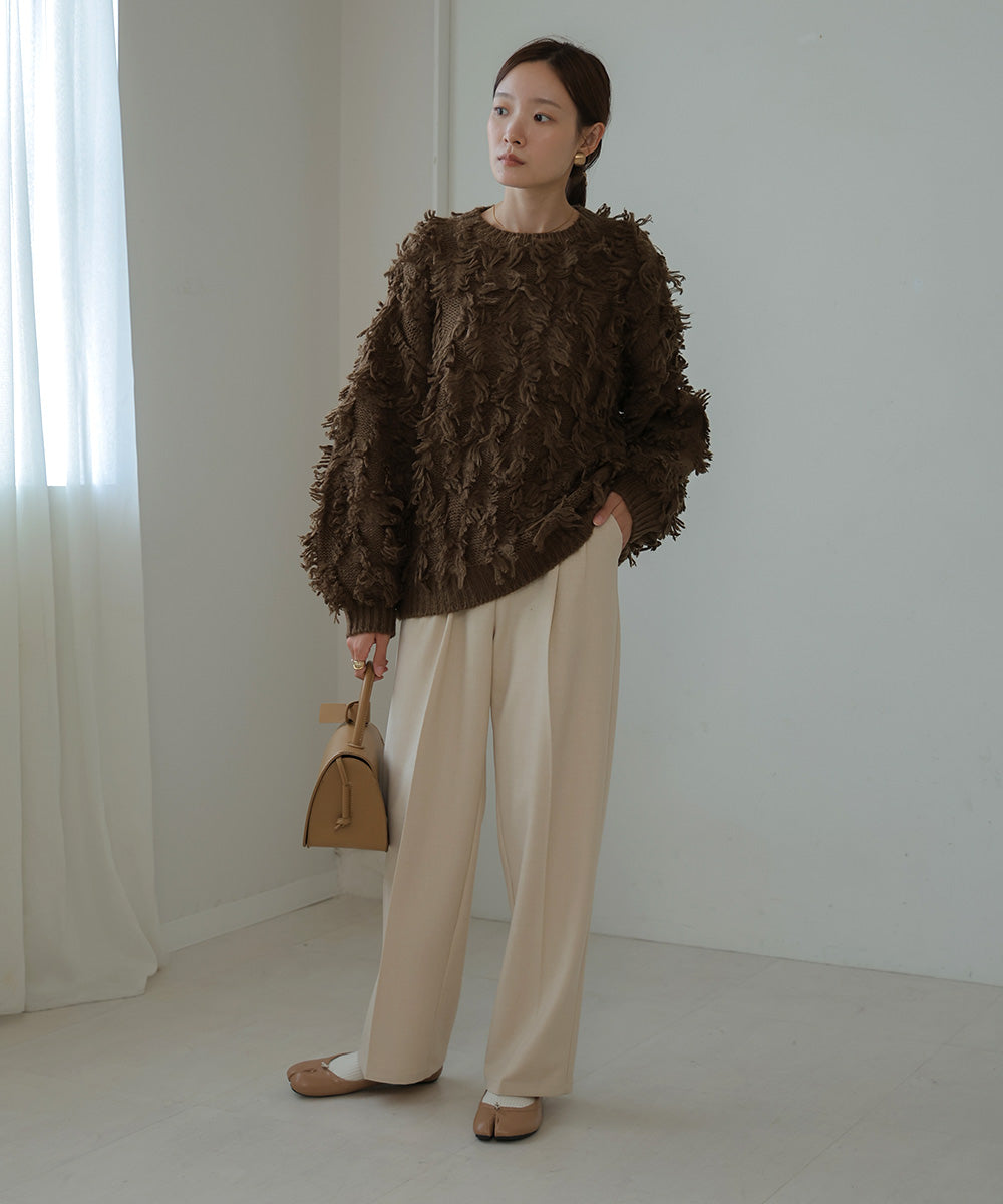 【S・M・Lサイズ展開有り】センタープレスツータックスラックス