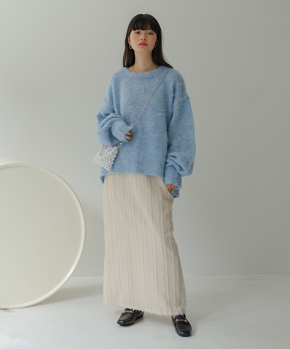 Bab シャギーIラインスカート