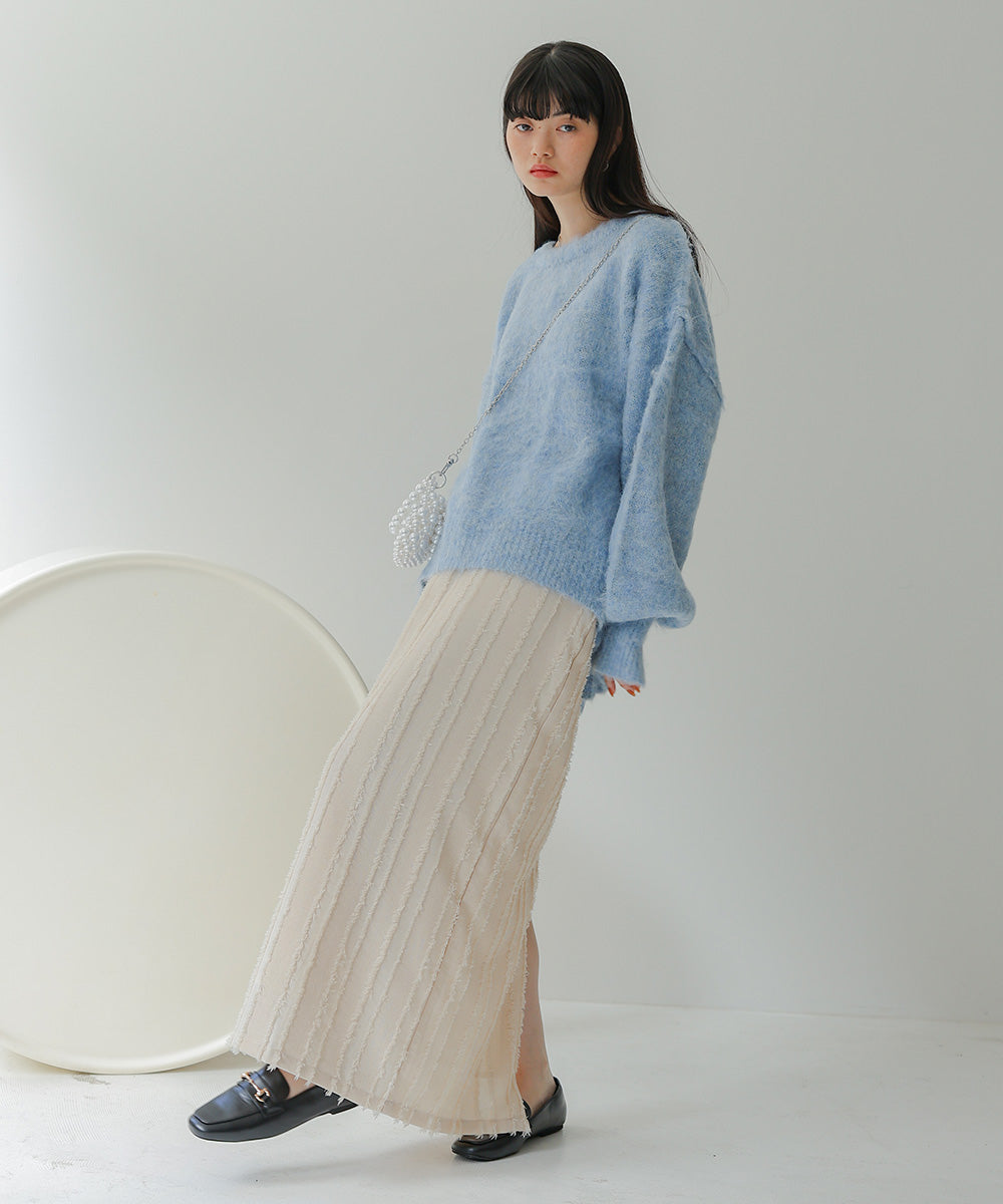 Bab シャギーIラインスカート