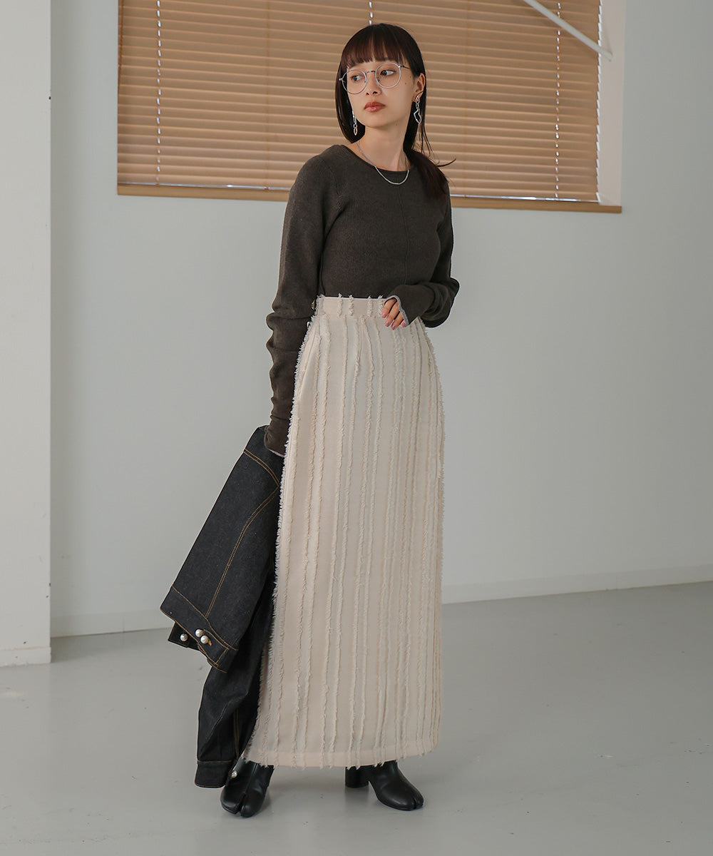 Bab シャギーIラインスカート