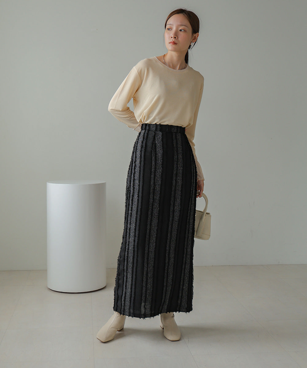 Bab シャギーIラインスカート