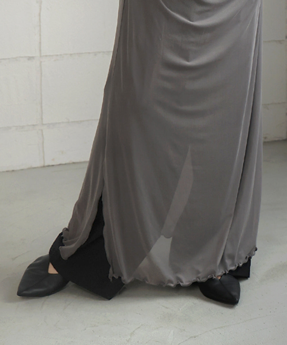 【Sサイズあり】チュールギャザーワンピース