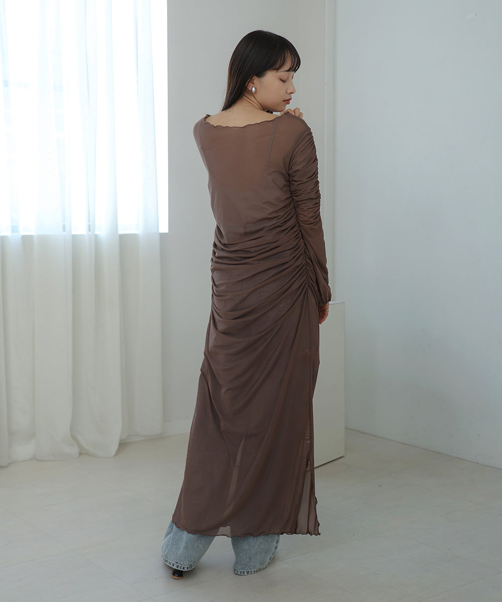 【Sサイズあり】チュールギャザーワンピース