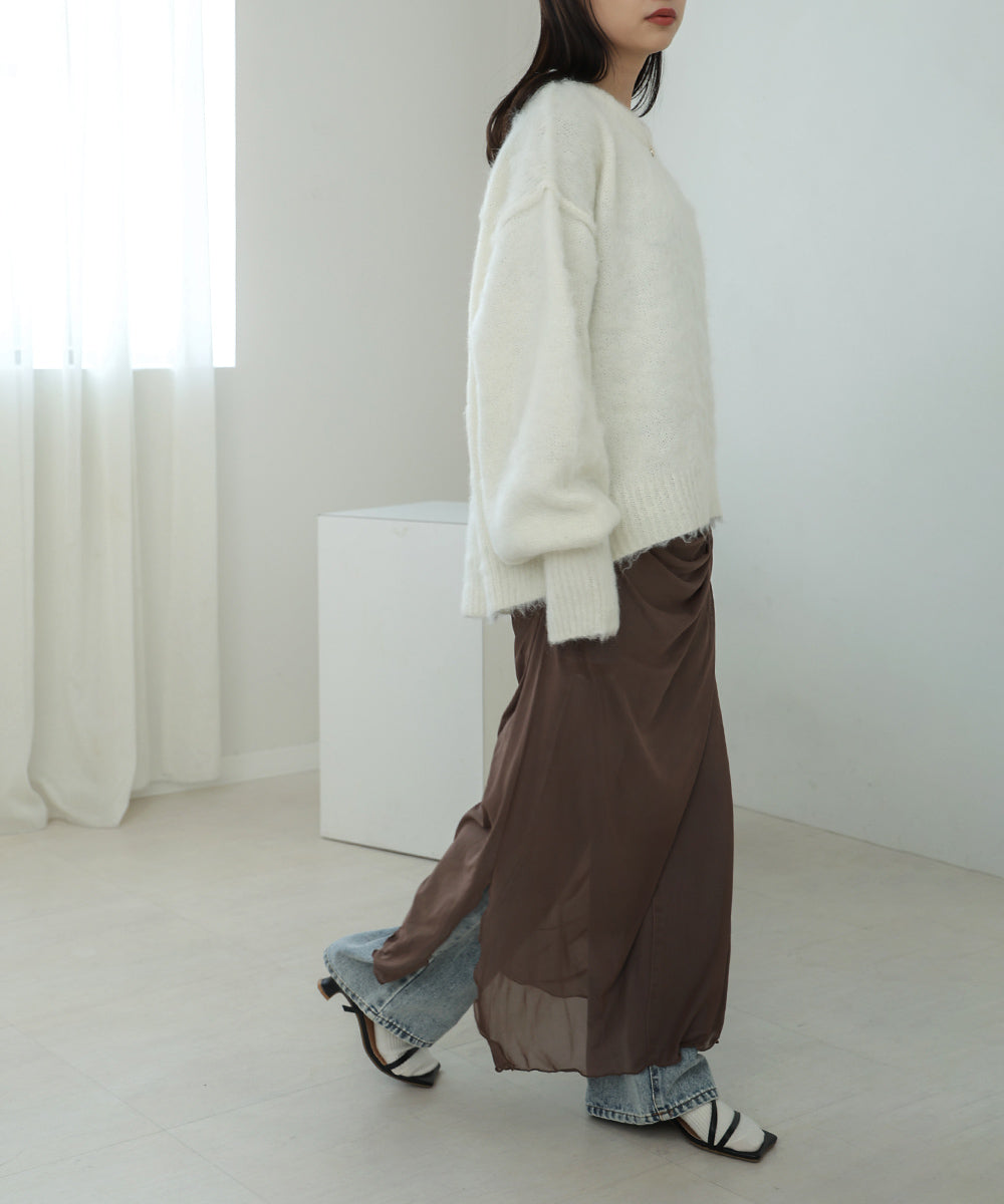 【Sサイズあり】チュールギャザーワンピース