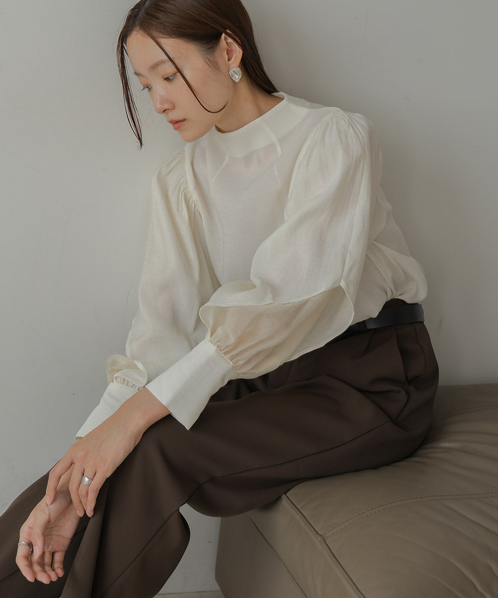 Bab オーガンジーレイヤードブラウス