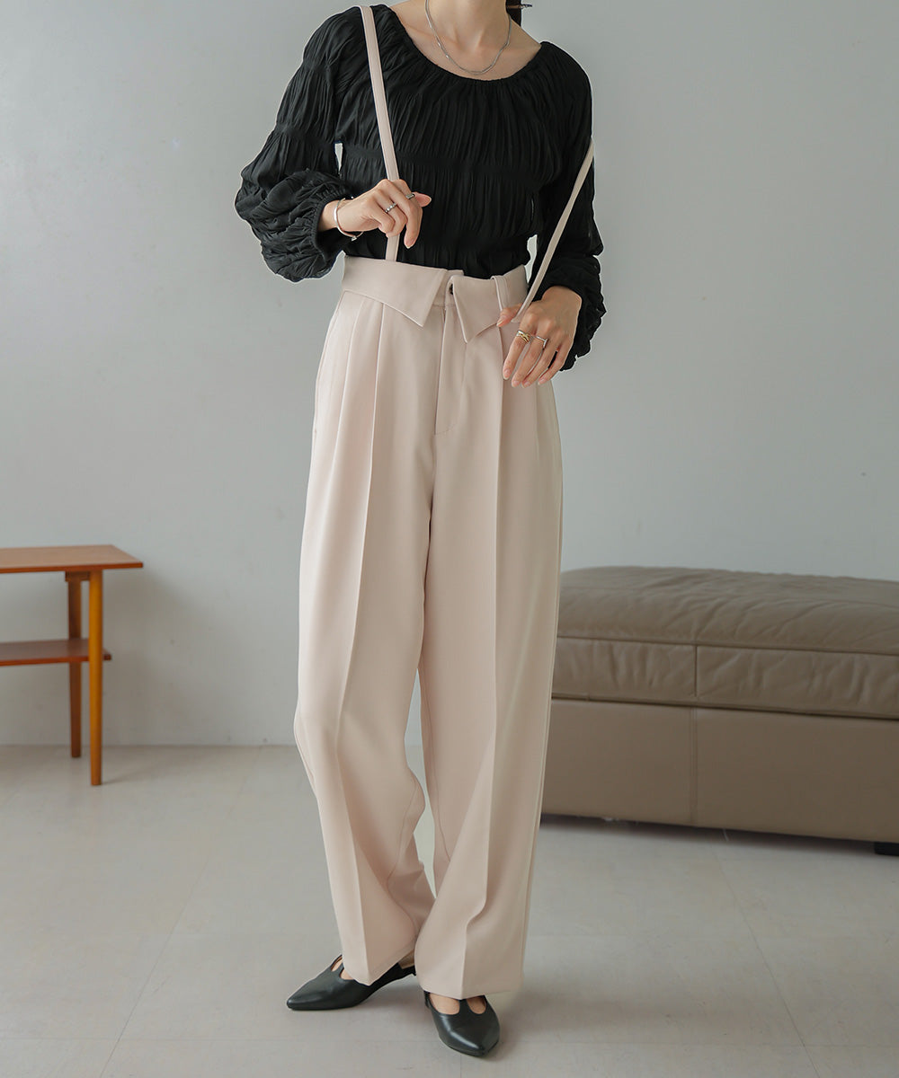 2WAYハイウエストスラックス