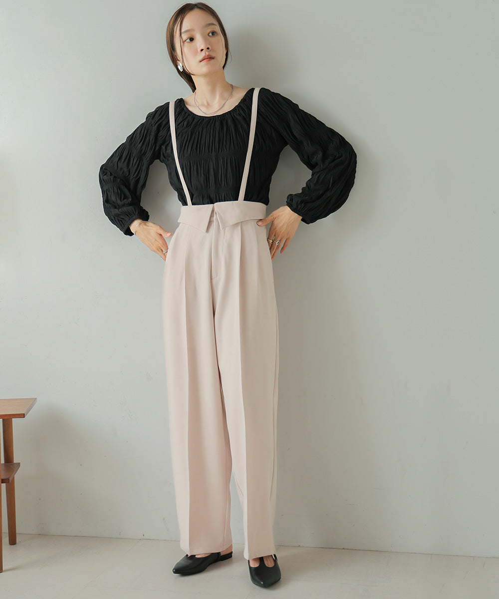 2WAYハイウエストスラックス