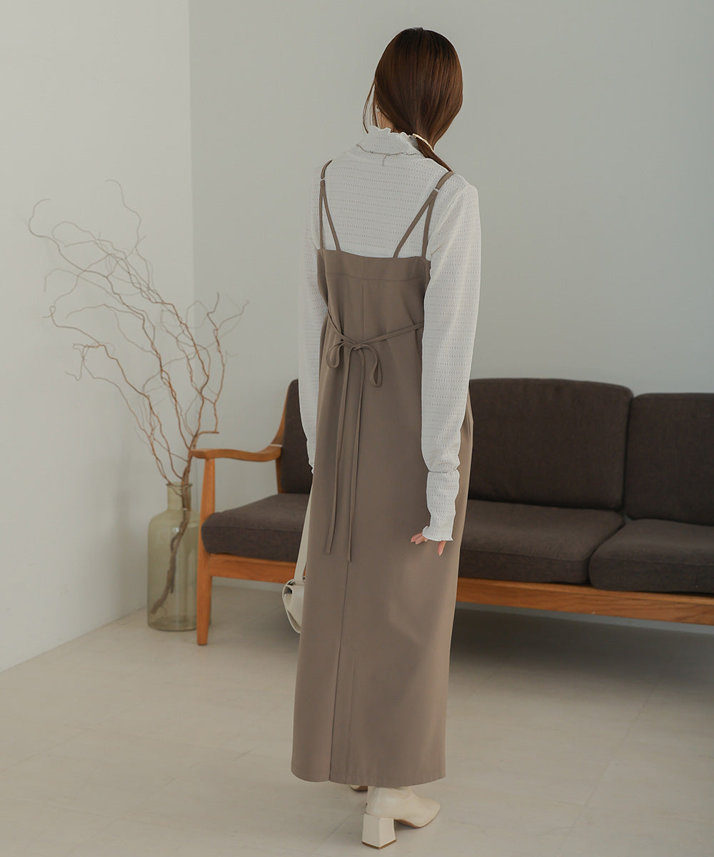 Bab ハイネック指ぬき刺繍カットソー