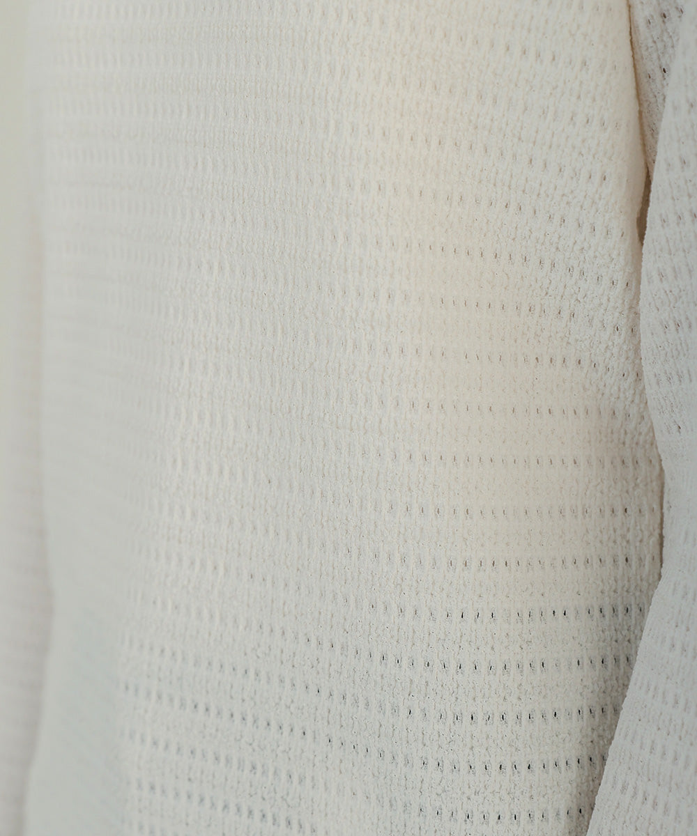 Bab ハイネック指ぬき刺繍カットソー