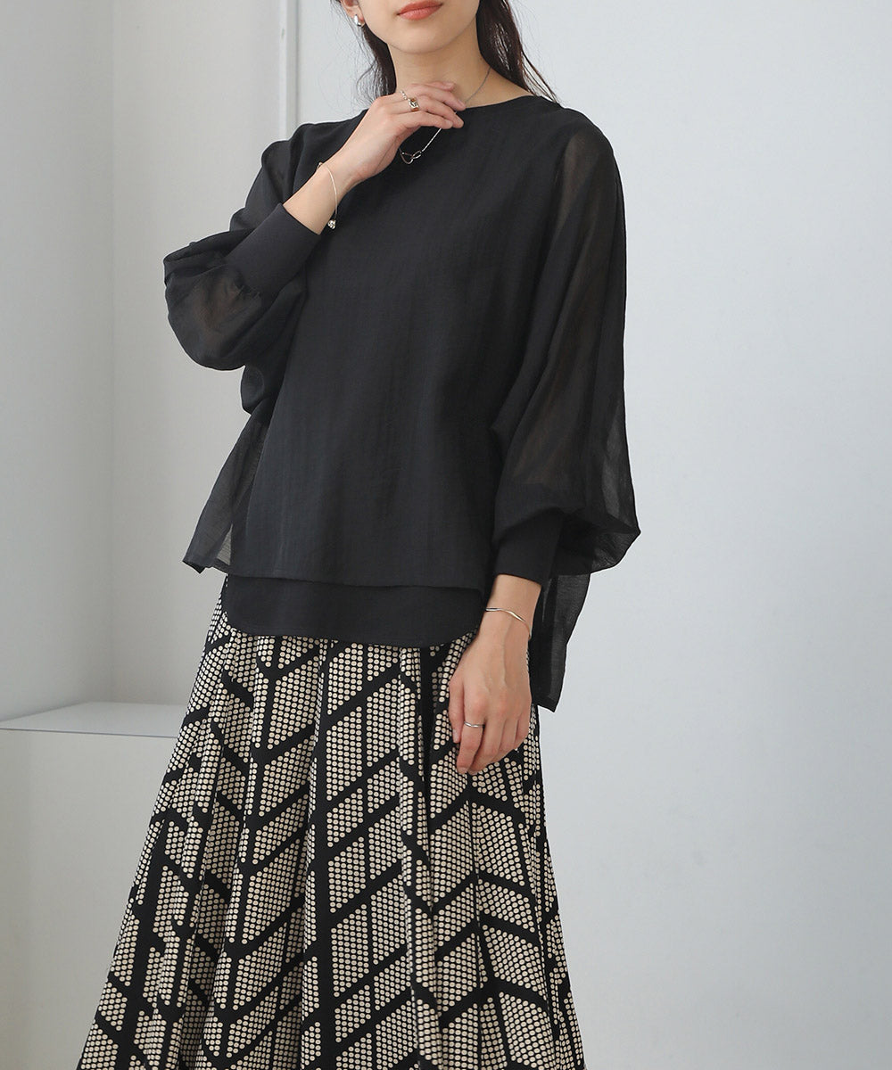 BouJeloud シアーレイヤードトップス