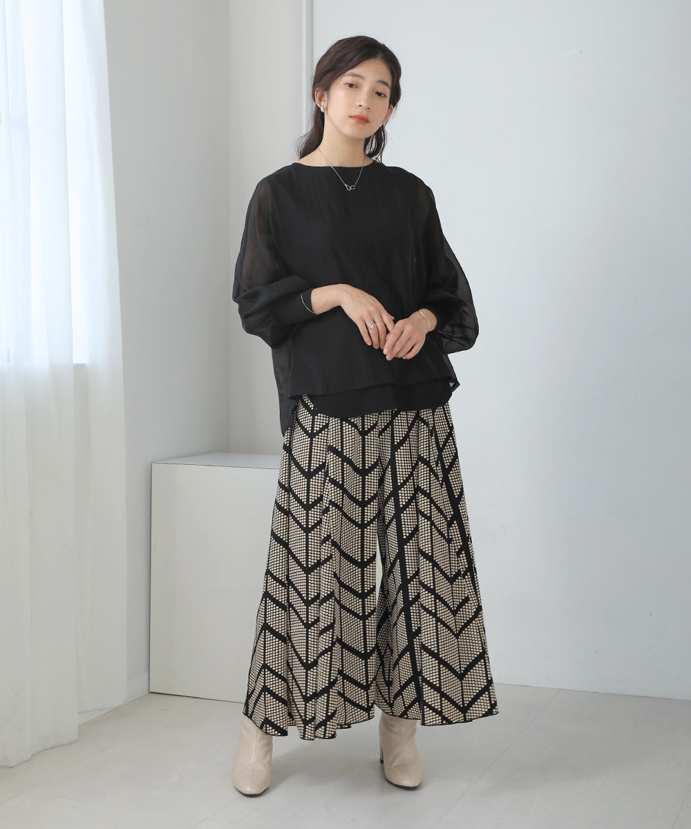 BouJeloud シアーレイヤードトップス