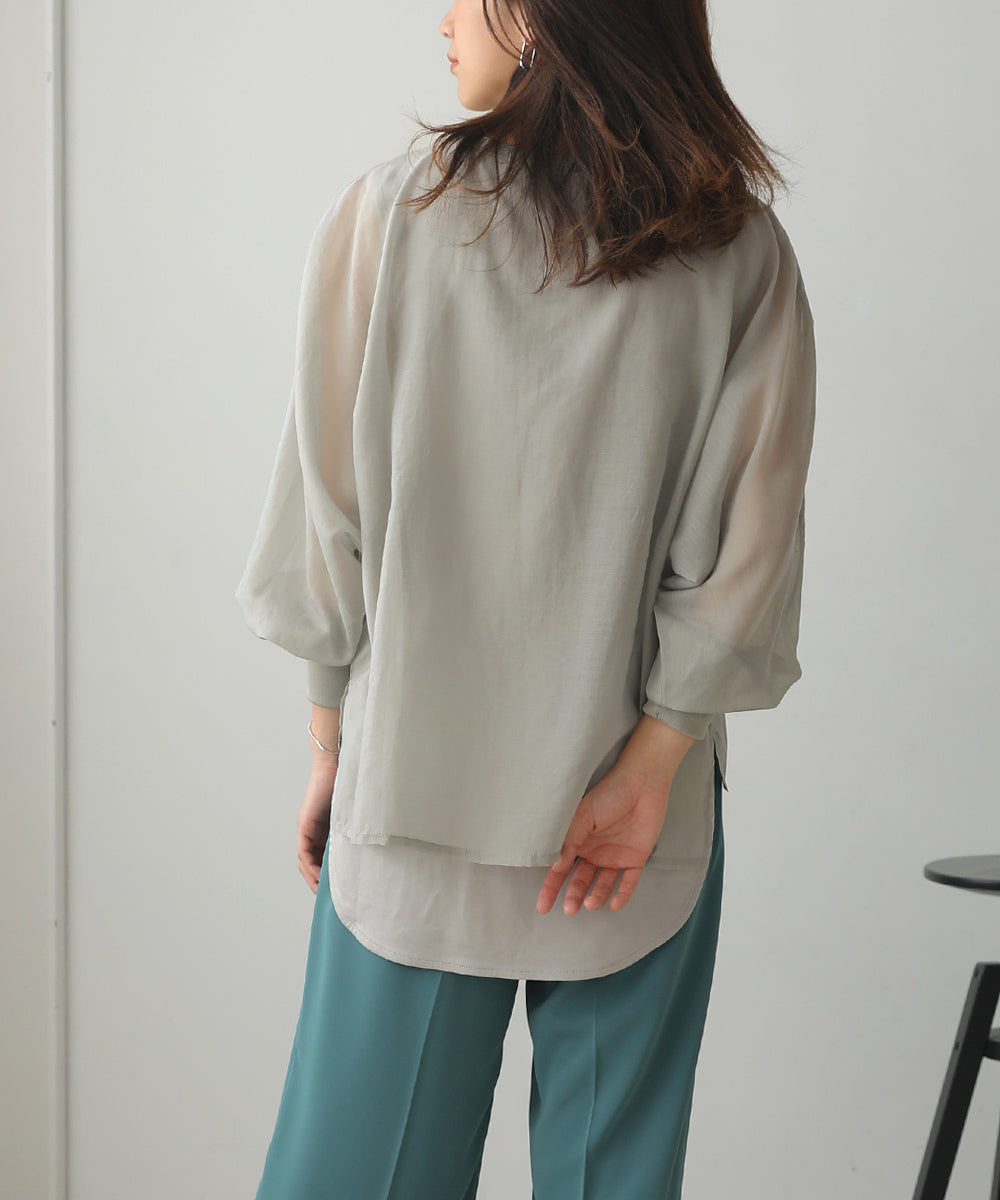 BouJeloud シアーレイヤードトップス