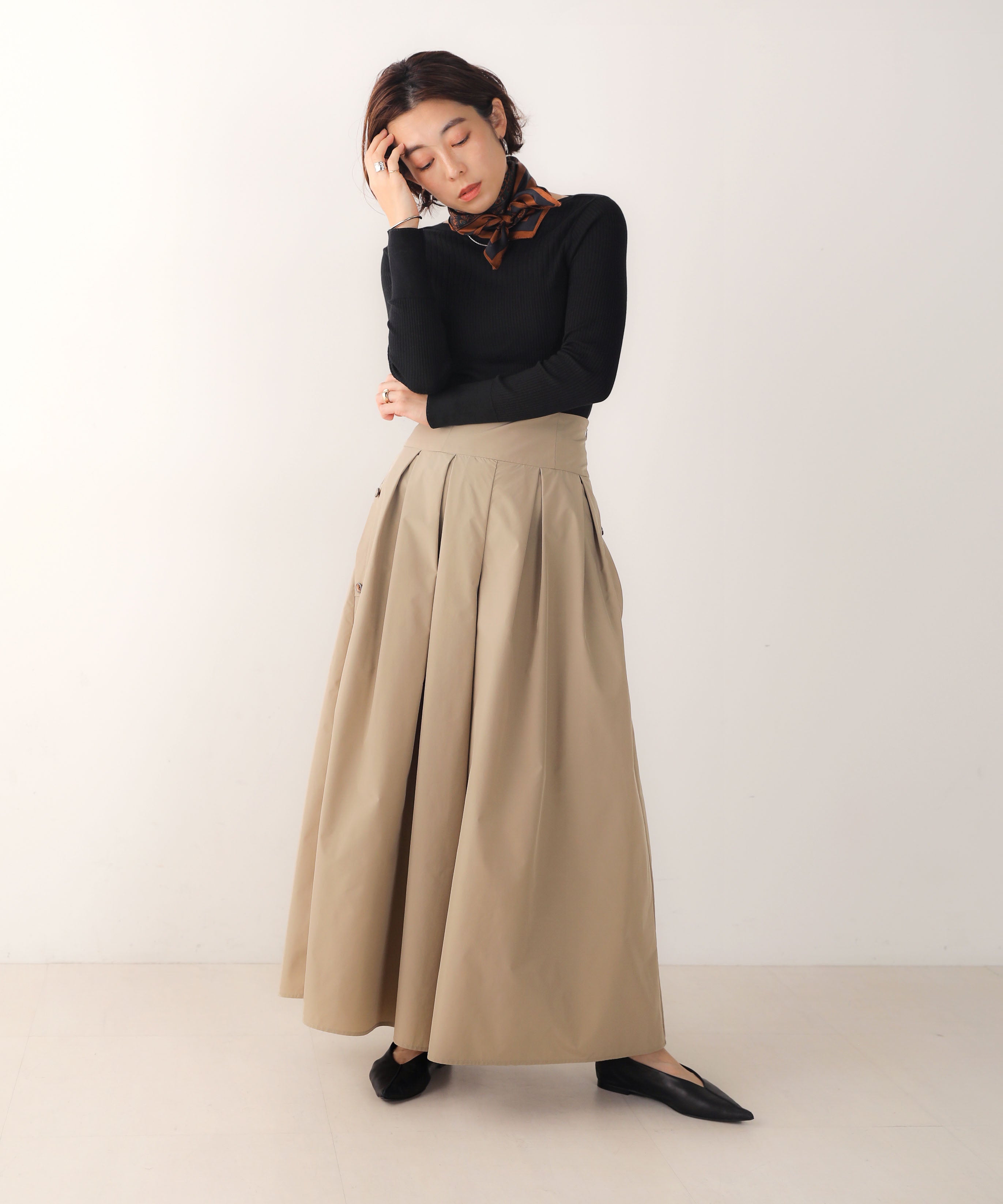 タフタワイドパンツ