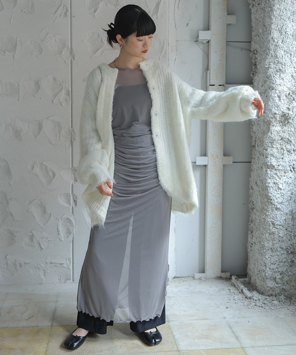 【Sサイズあり】チュールギャザーワンピース