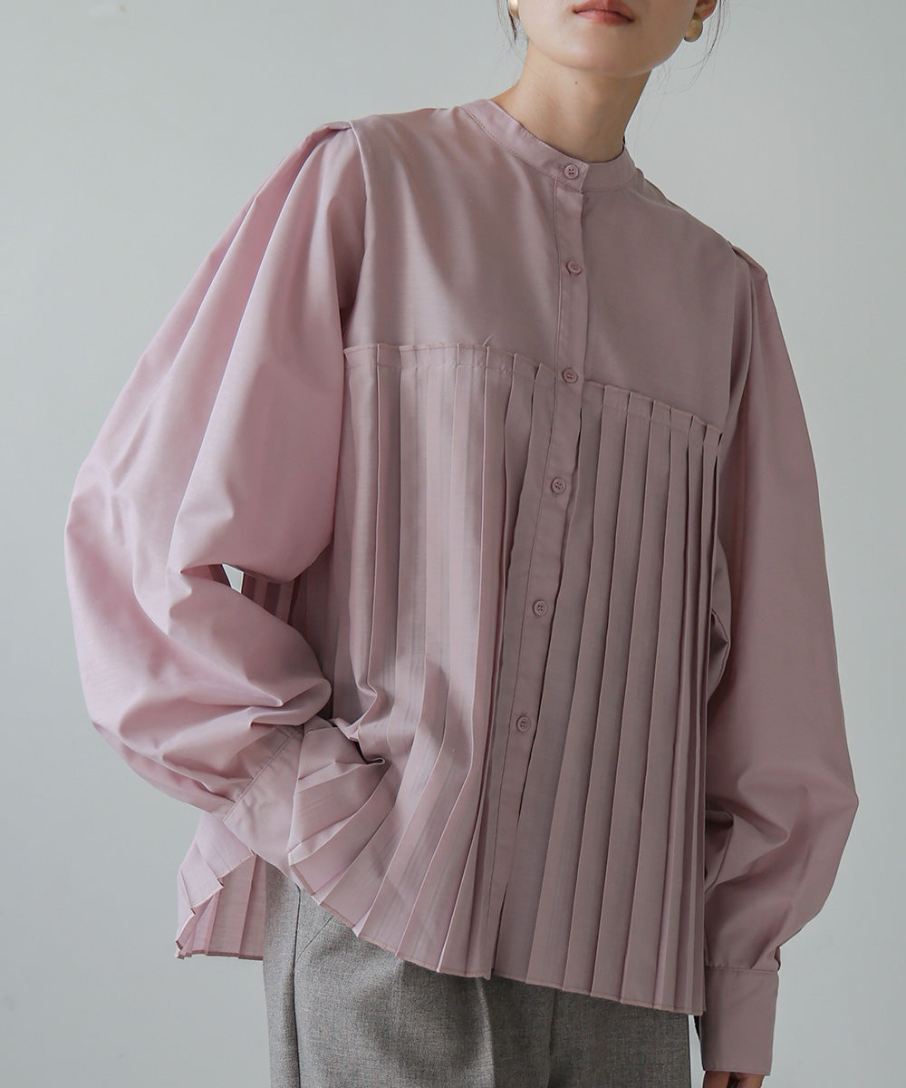 ボリュームスリーブプリーツブラウス