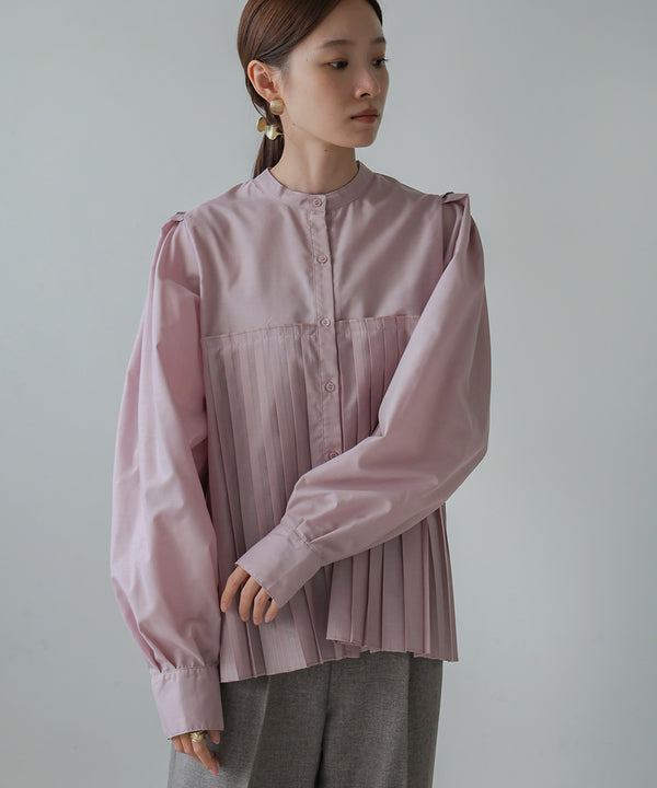ボリュームスリーブプリーツブラウス