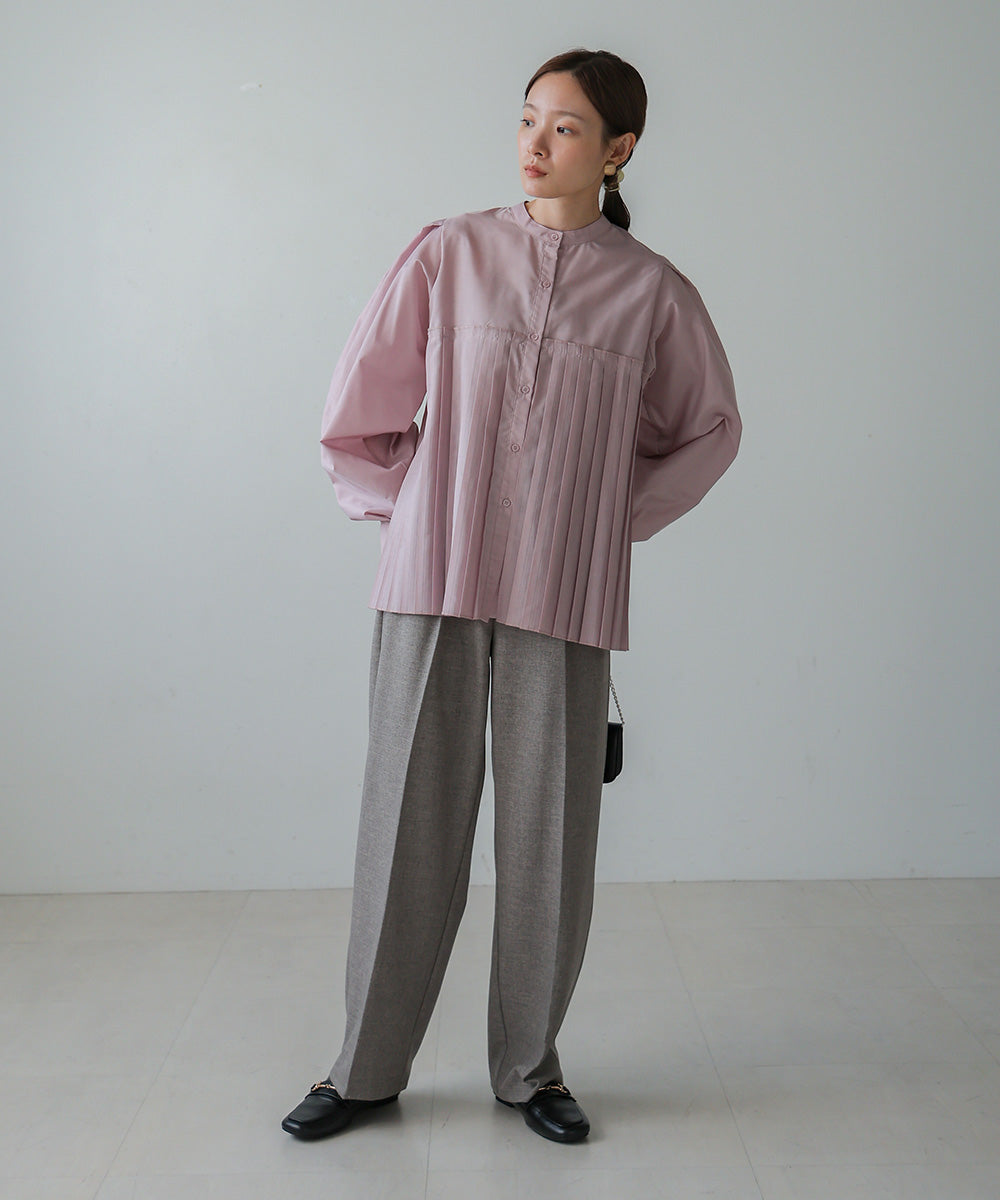 ボリュームスリーブプリーツブラウス
