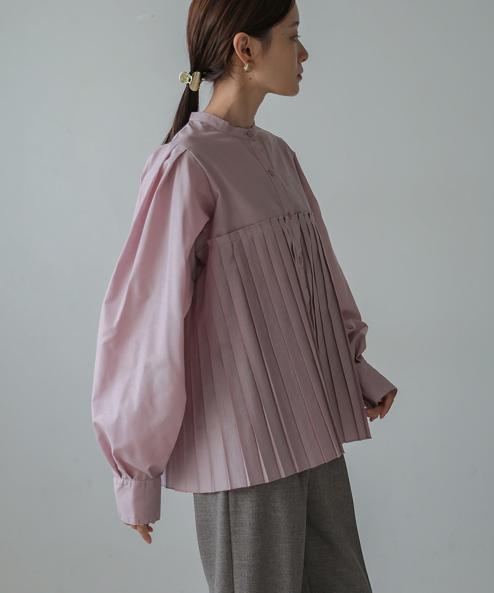 ボリュームスリーブプリーツブラウス