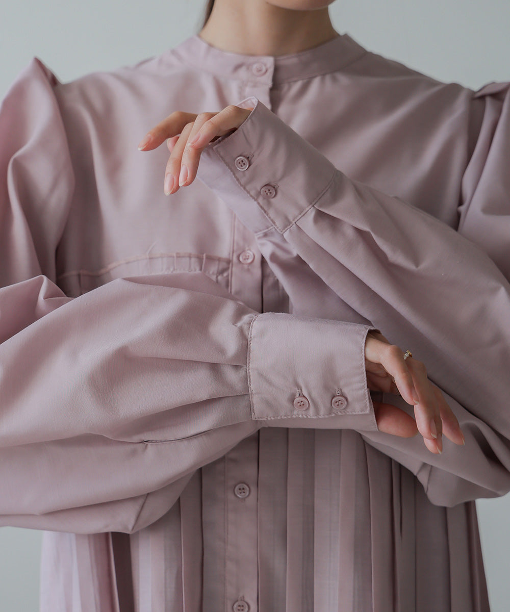 ボリュームスリーブプリーツブラウス