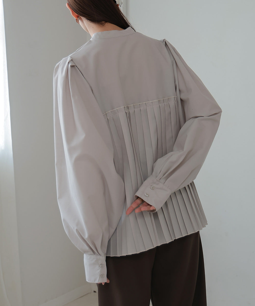 Bab ボリュームスリーブプリーツブラウス