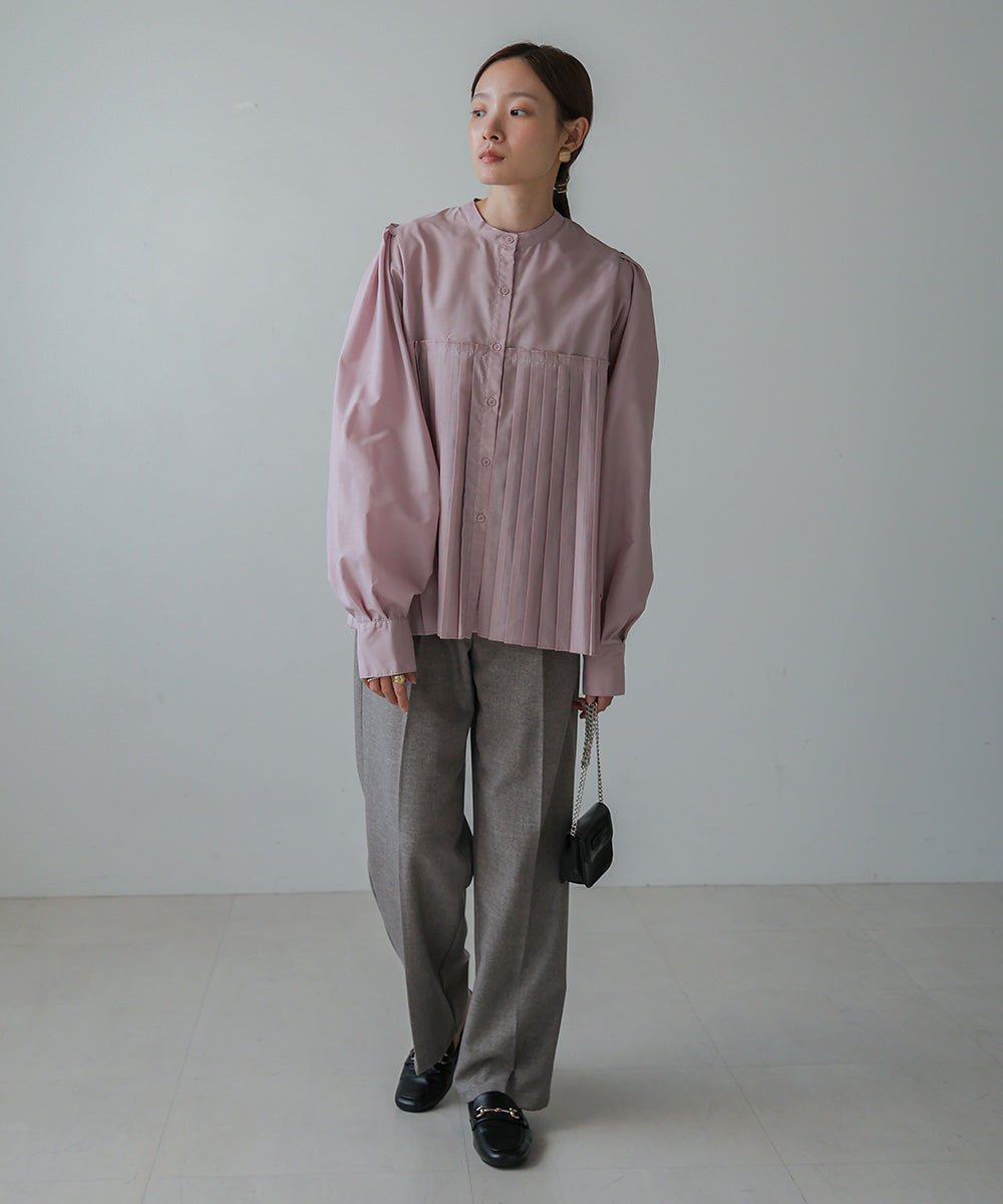 ボリュームスリーブプリーツブラウス