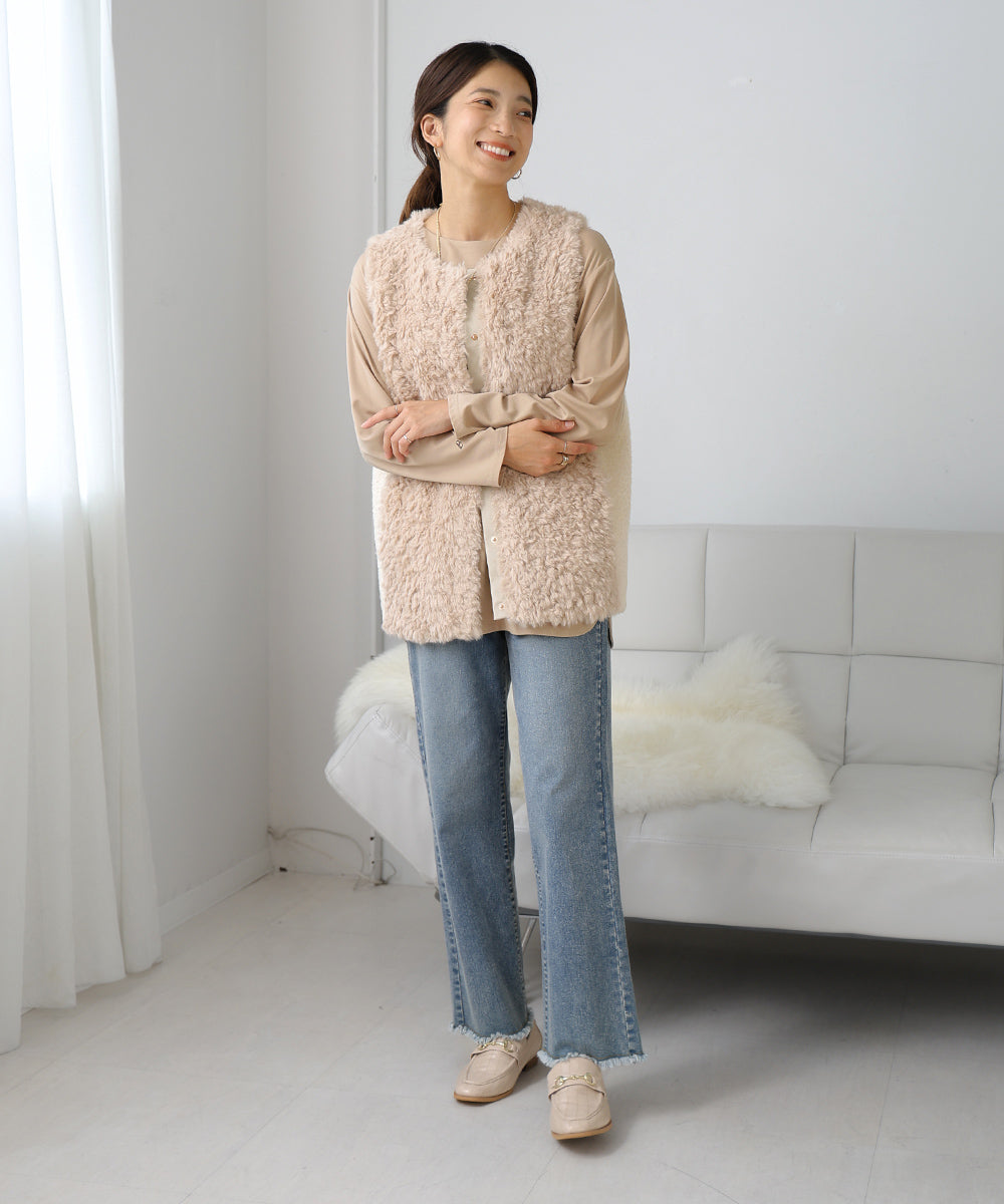 キレイメポンチロゴ刺繍カットソー