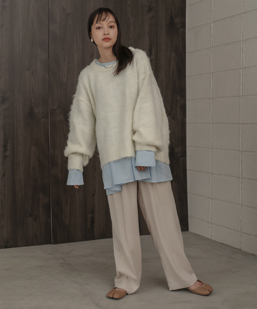 Bab ドットボタンペプラムトップス