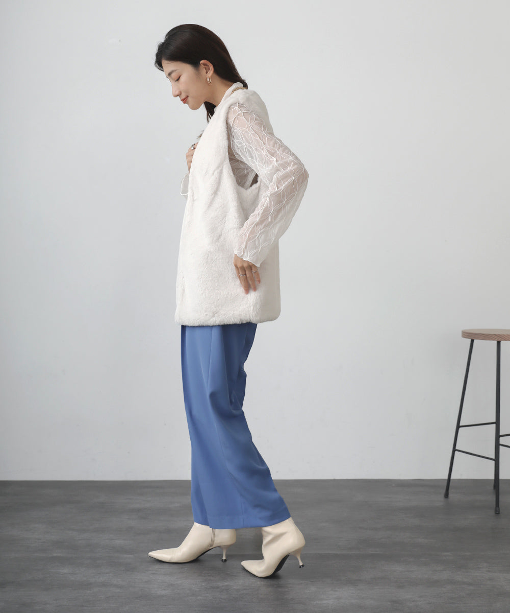 幾何学柄シアーインナー