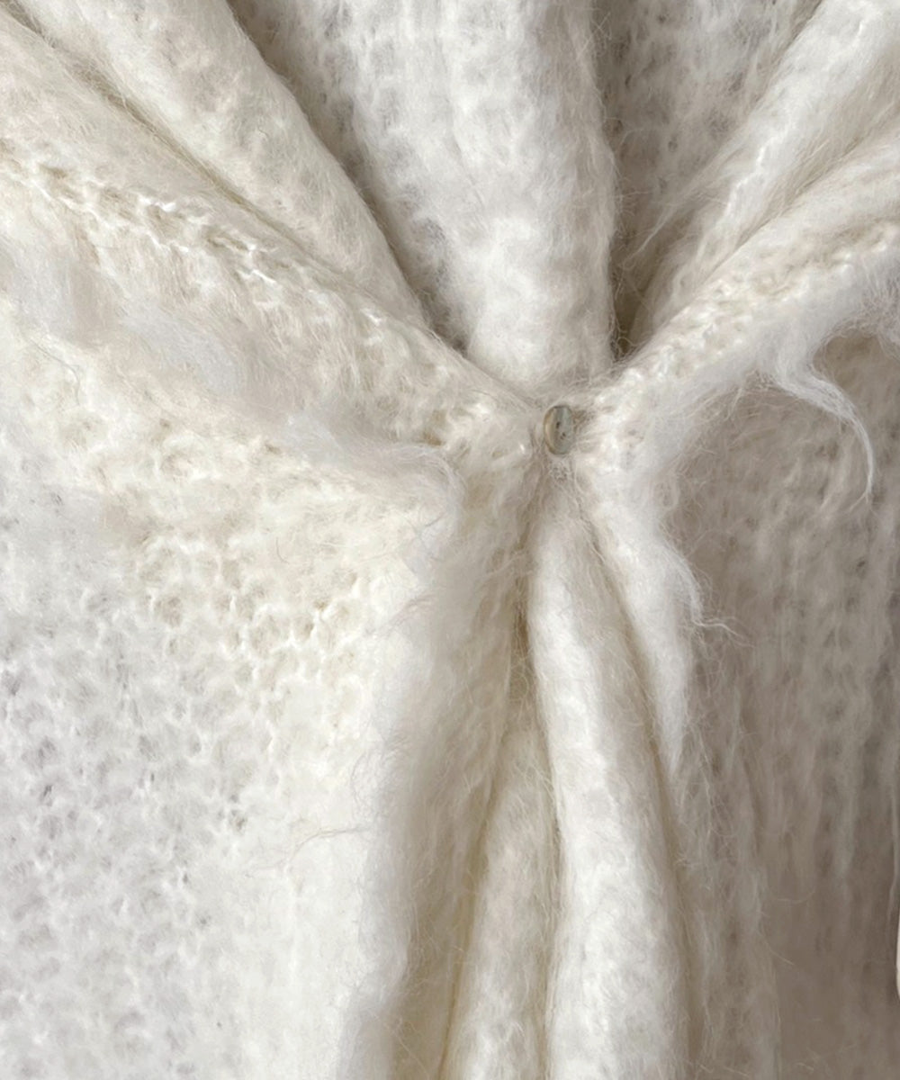 モヘヤライクシャギーカーディガン