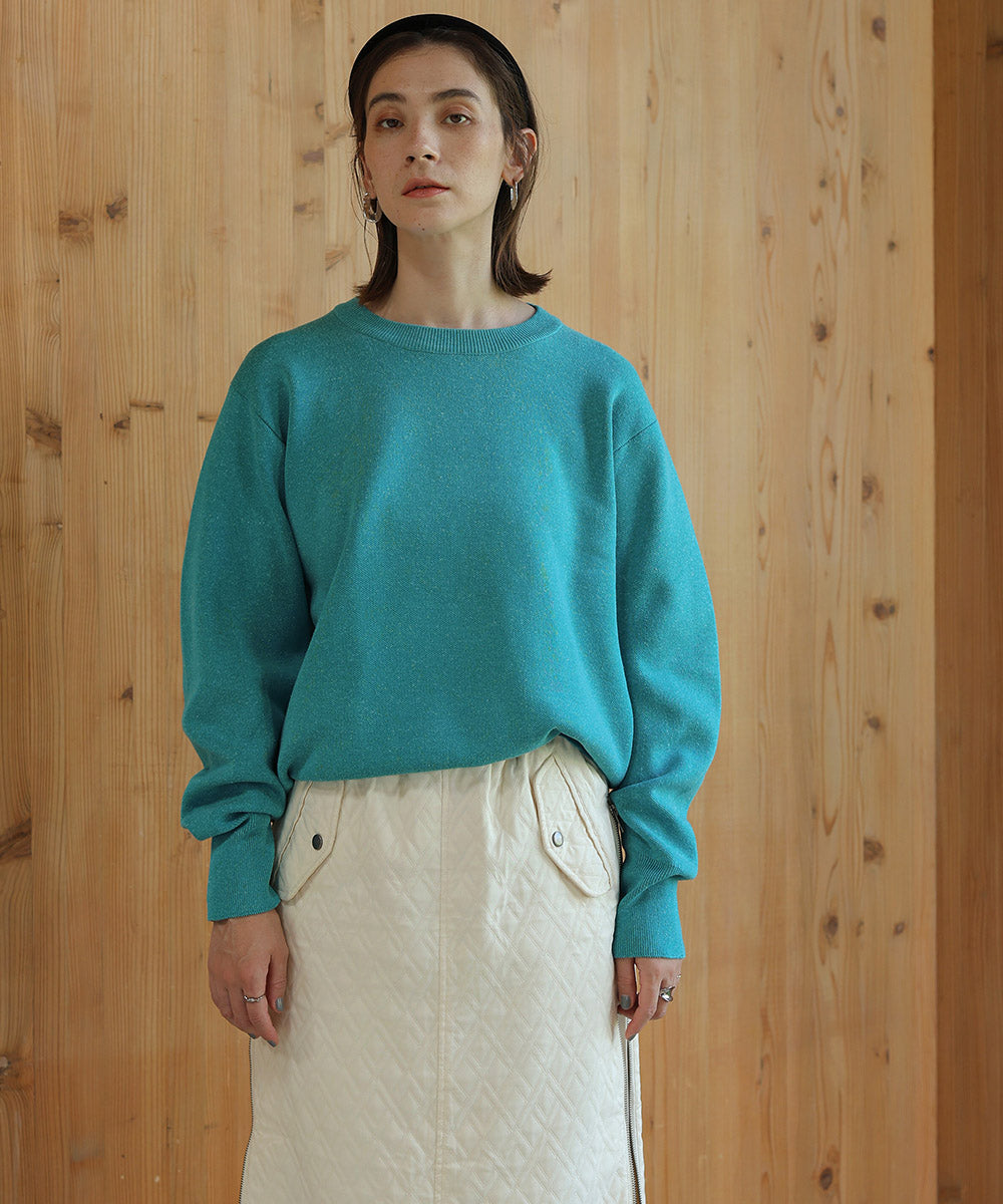 リネン混バナナスリーブニット