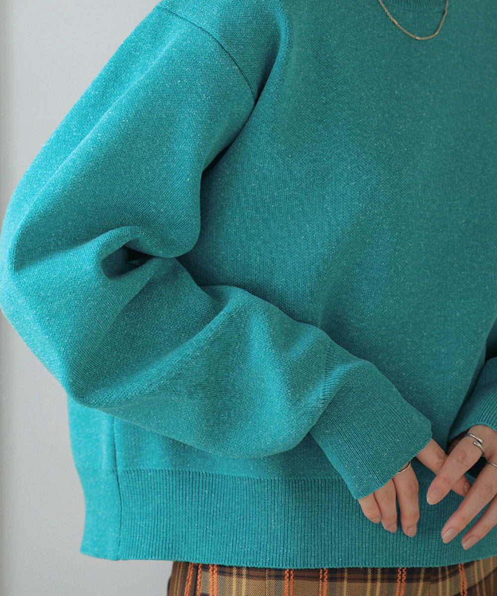 リネン混バナナスリーブニット