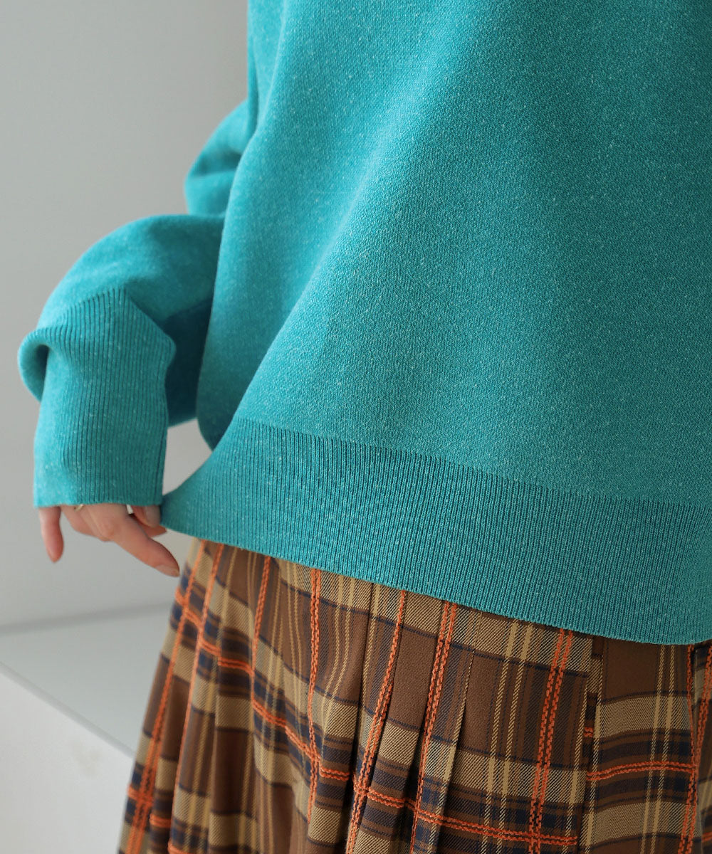 リネン混バナナスリーブニット