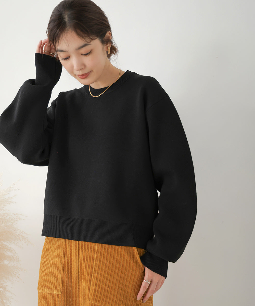 リネン混バナナスリーブニット