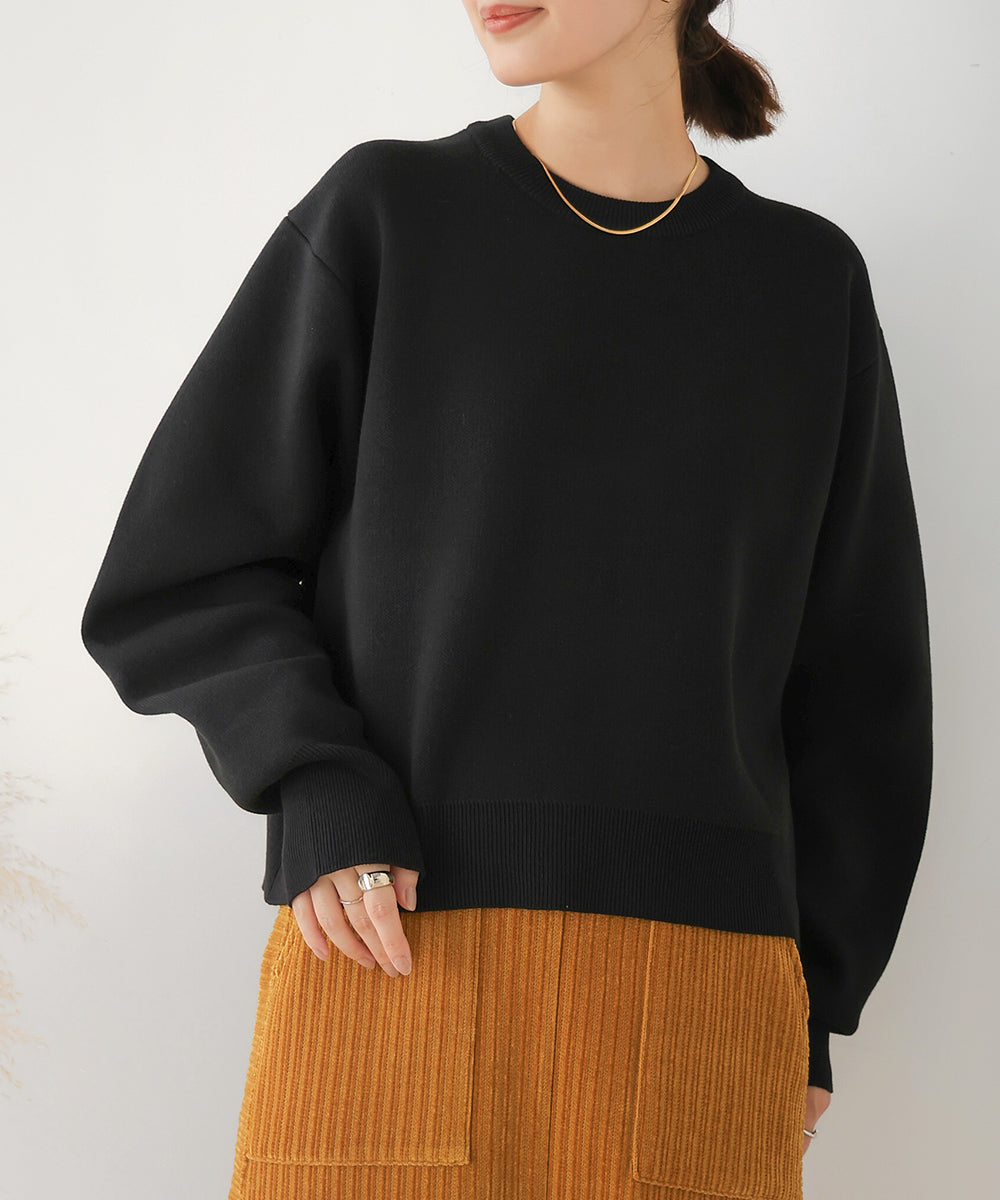 リネン混バナナスリーブニット