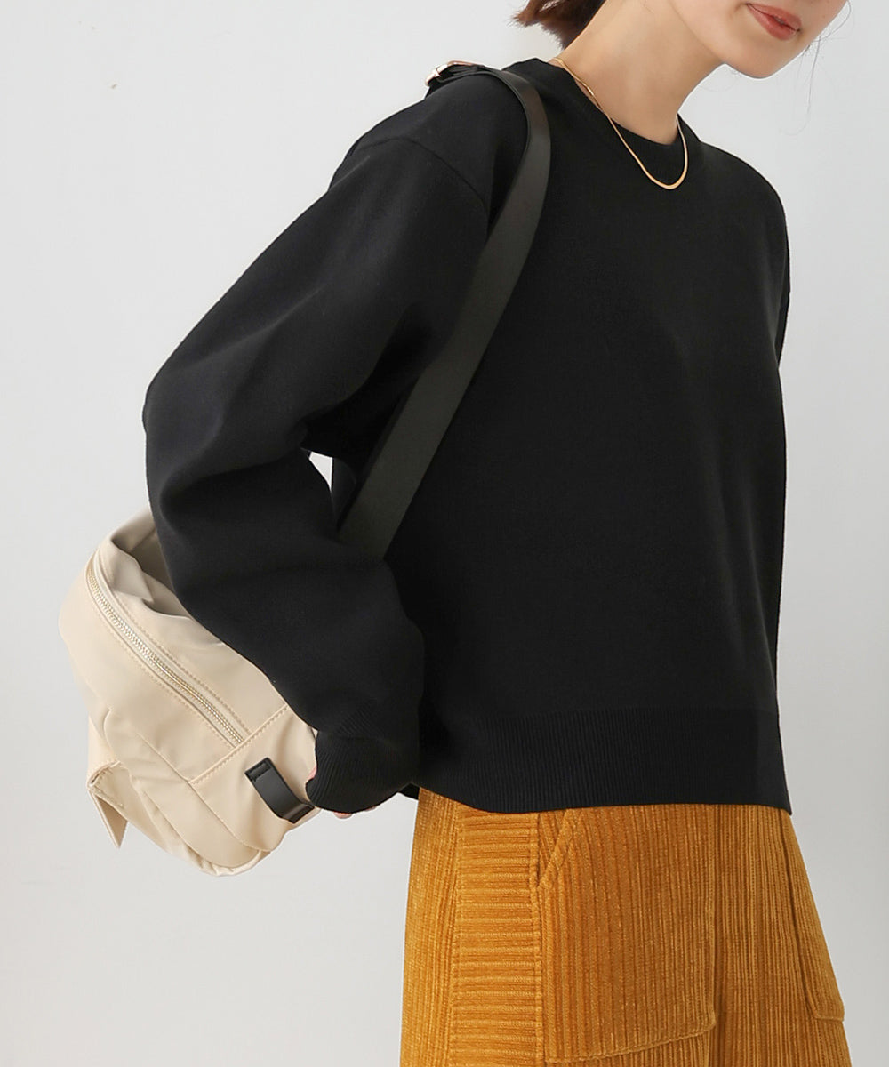 リネン混バナナスリーブニット