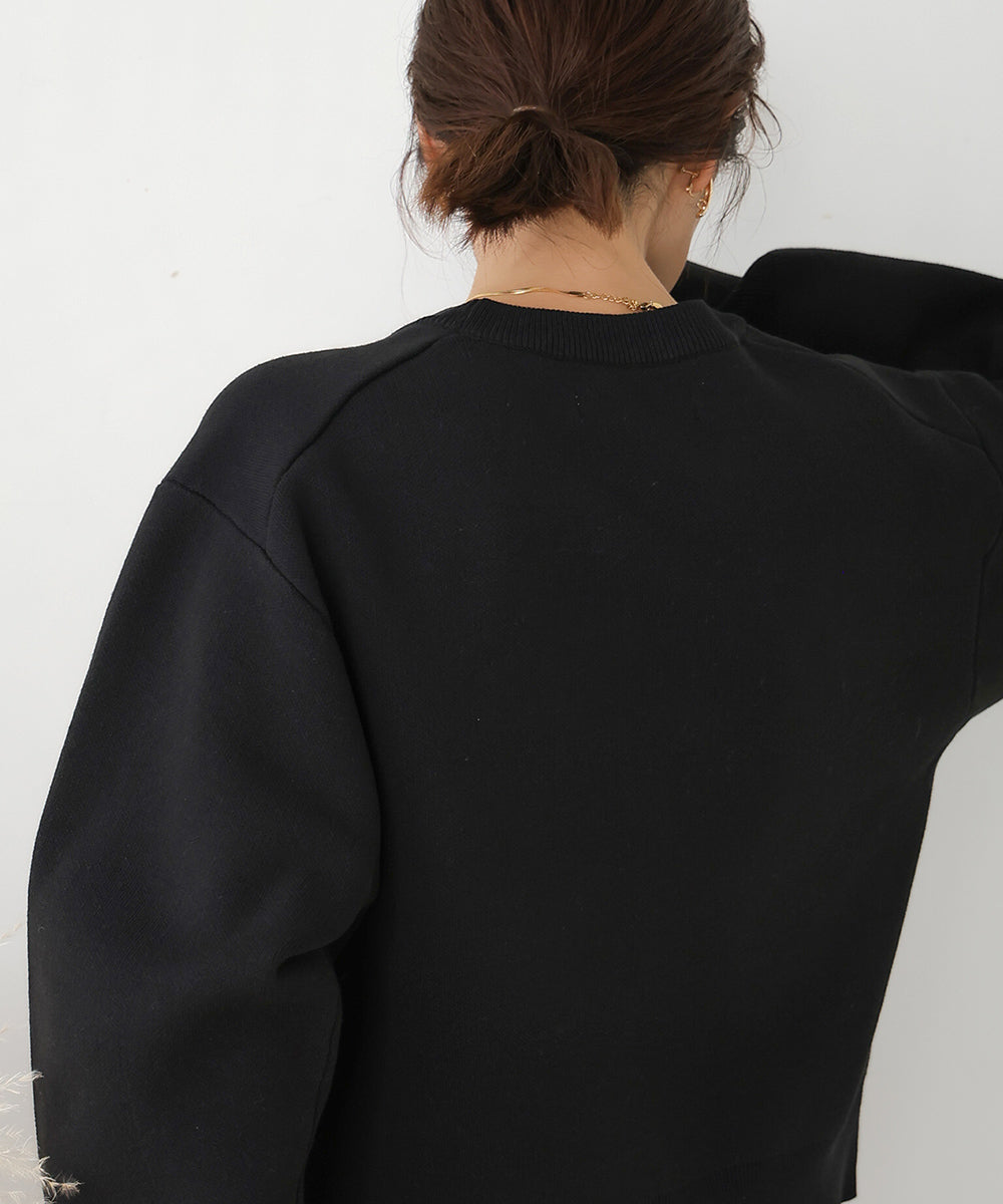 リネン混バナナスリーブニット