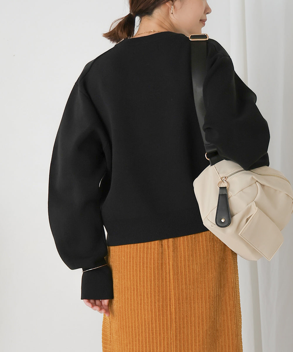 リネン混バナナスリーブニット