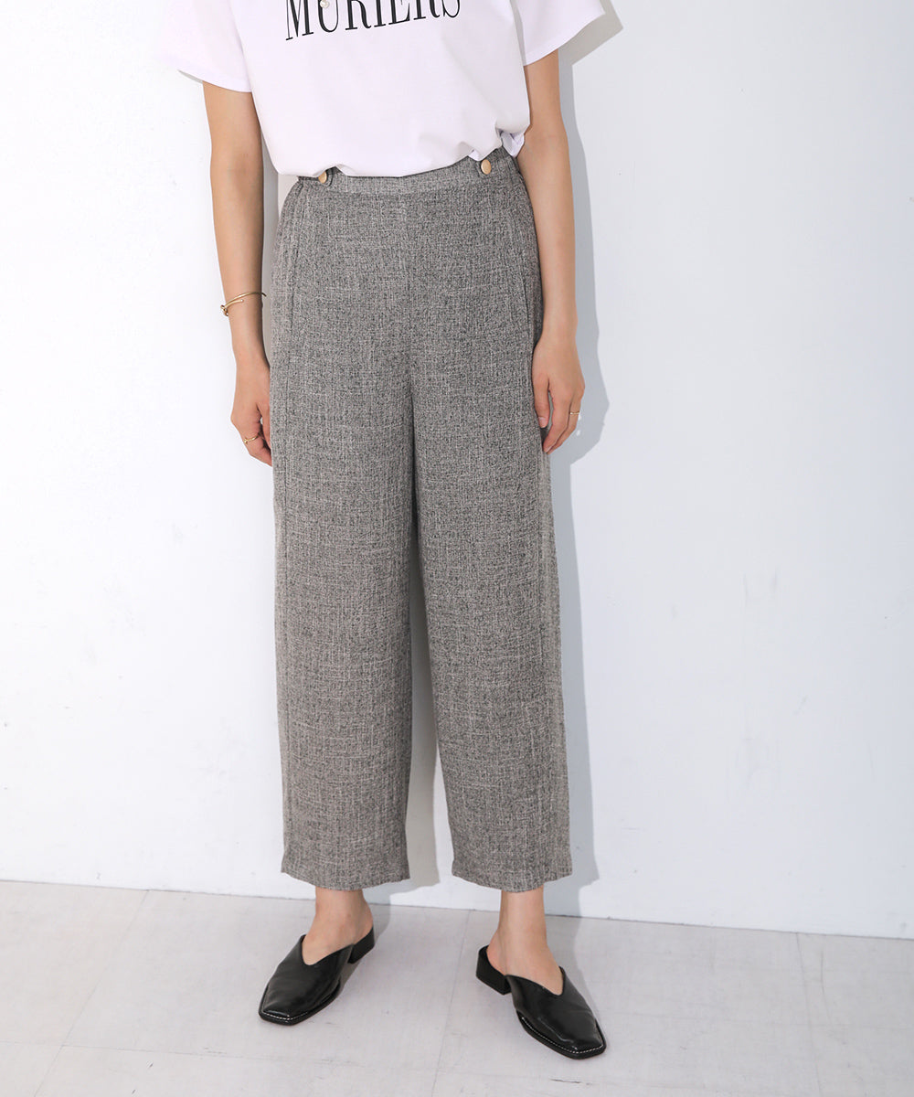 BouJeloud サマーツイードストレートパンツ