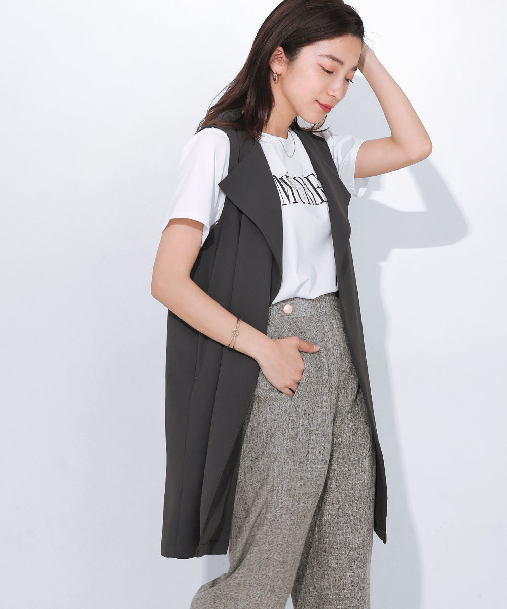 BouJeloud コットンロゴパールTシャツ