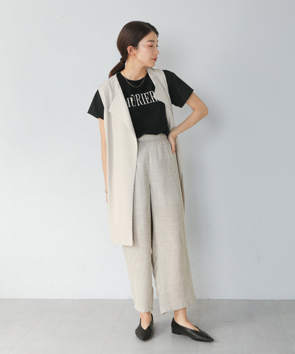 BouJeloud コットンロゴパールTシャツ