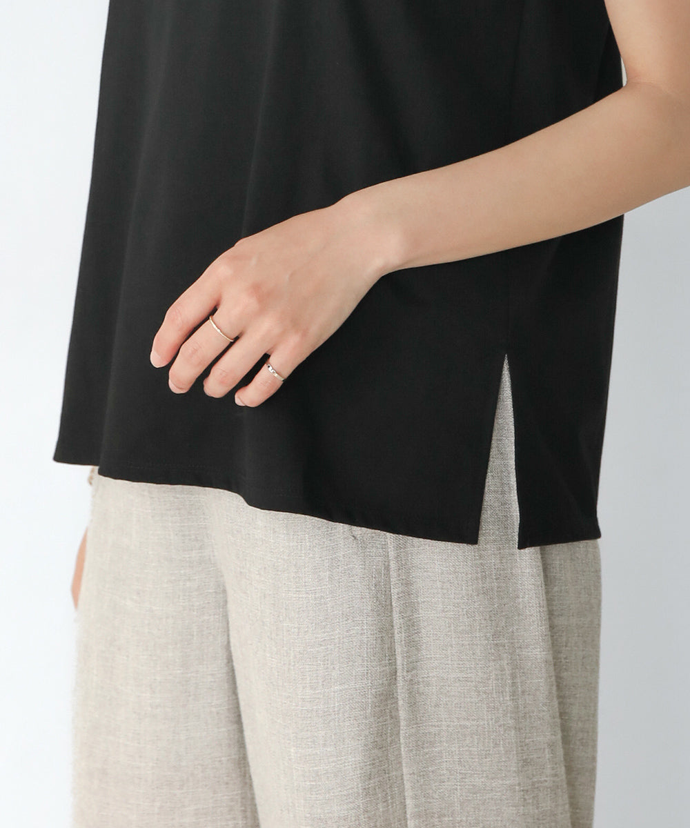BouJeloud コットンロゴパールTシャツ