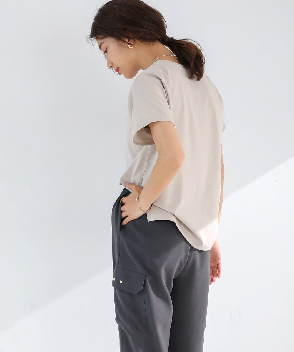 BouJeloud コットンロゴパールTシャツ