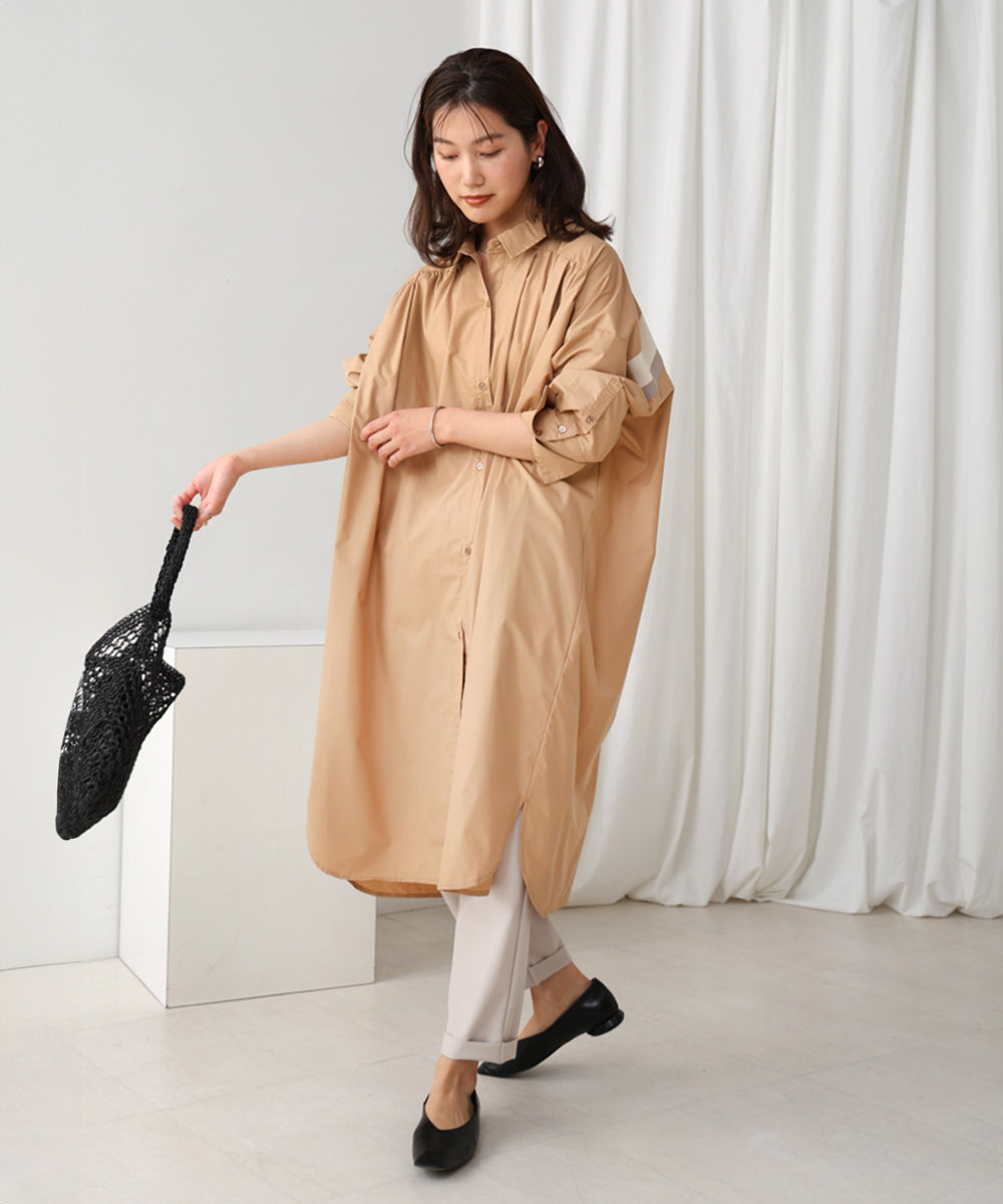 バックニットテープシャツチュニック