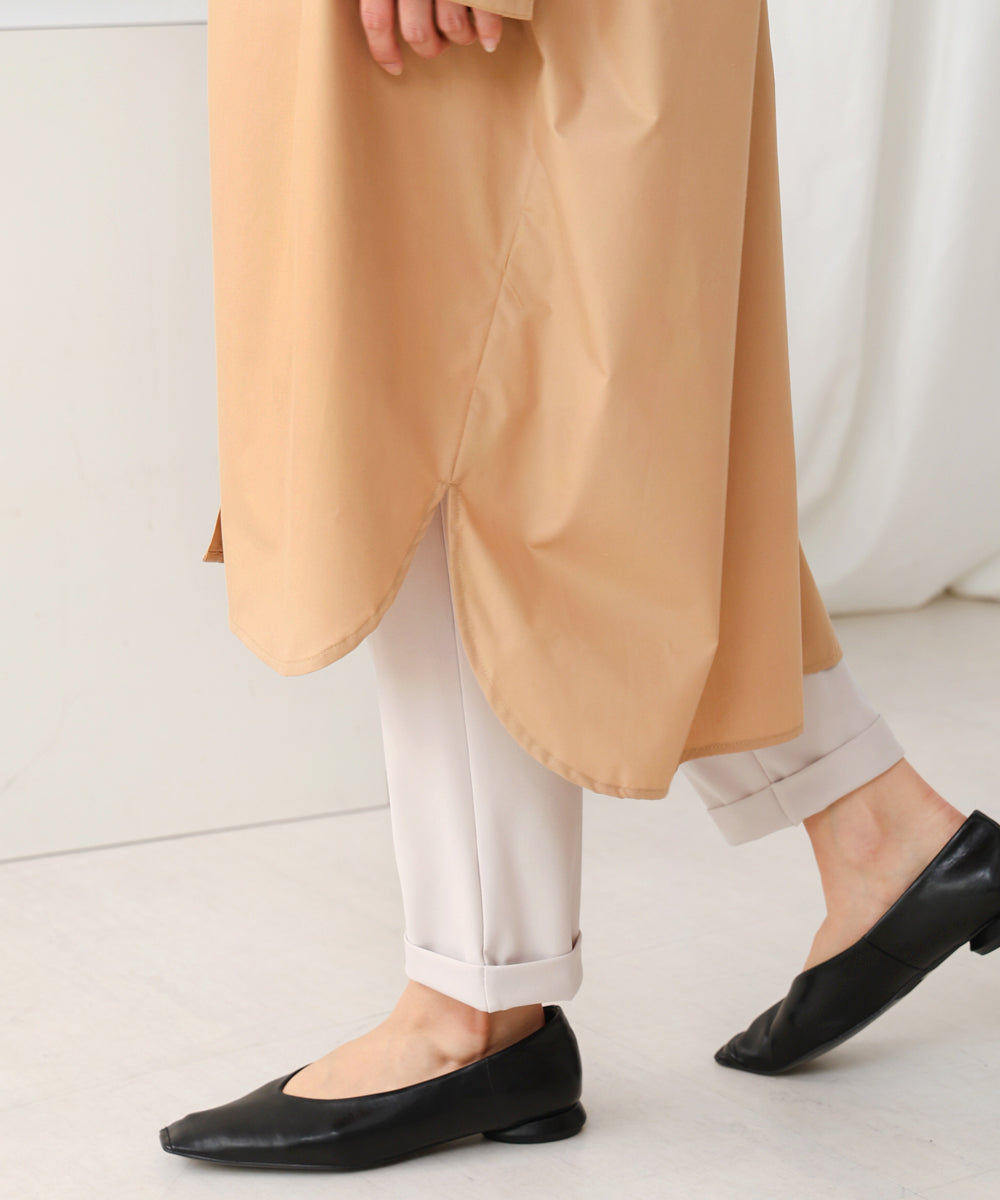 バックニットテープシャツチュニック