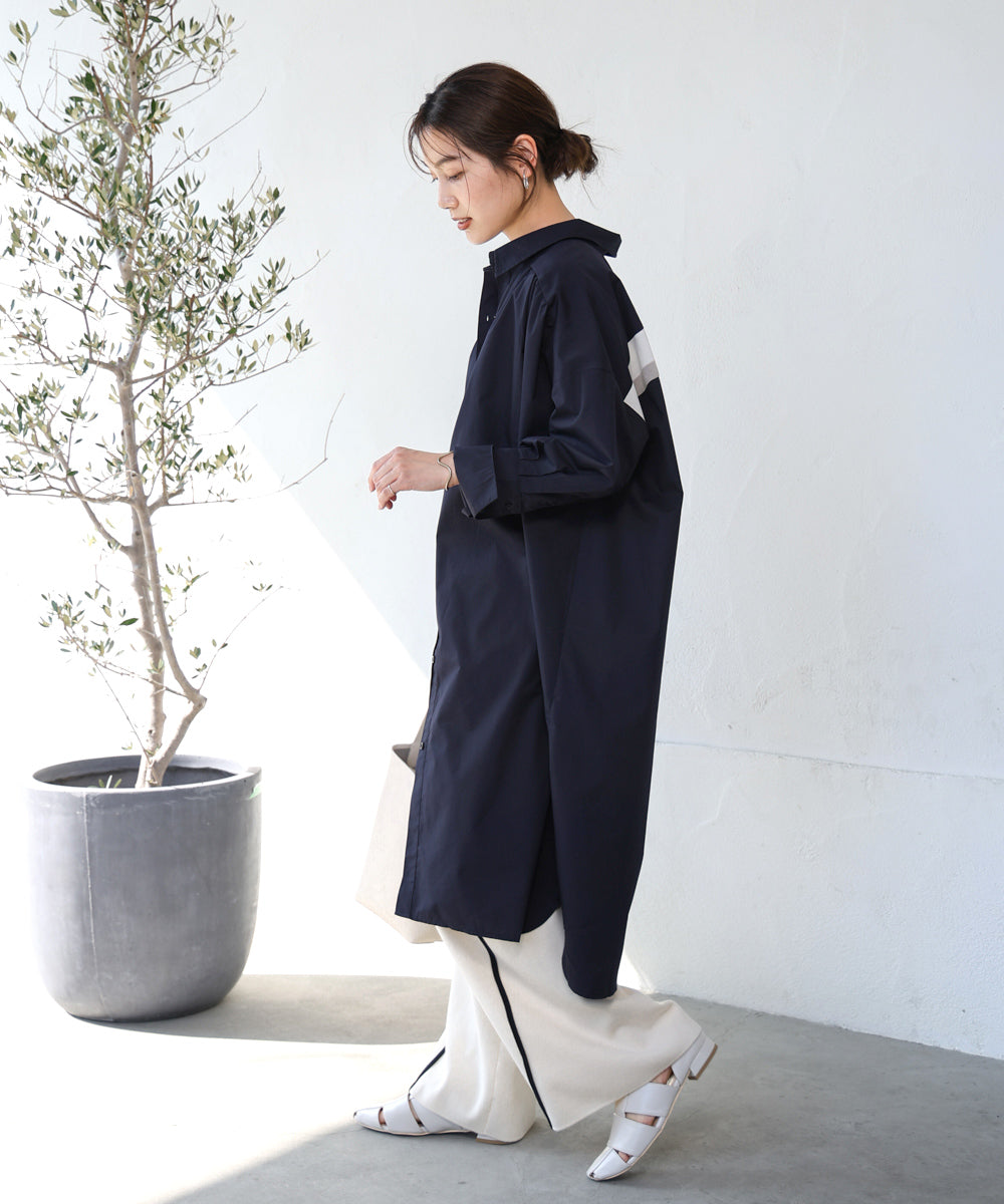 バックニットテープシャツチュニック