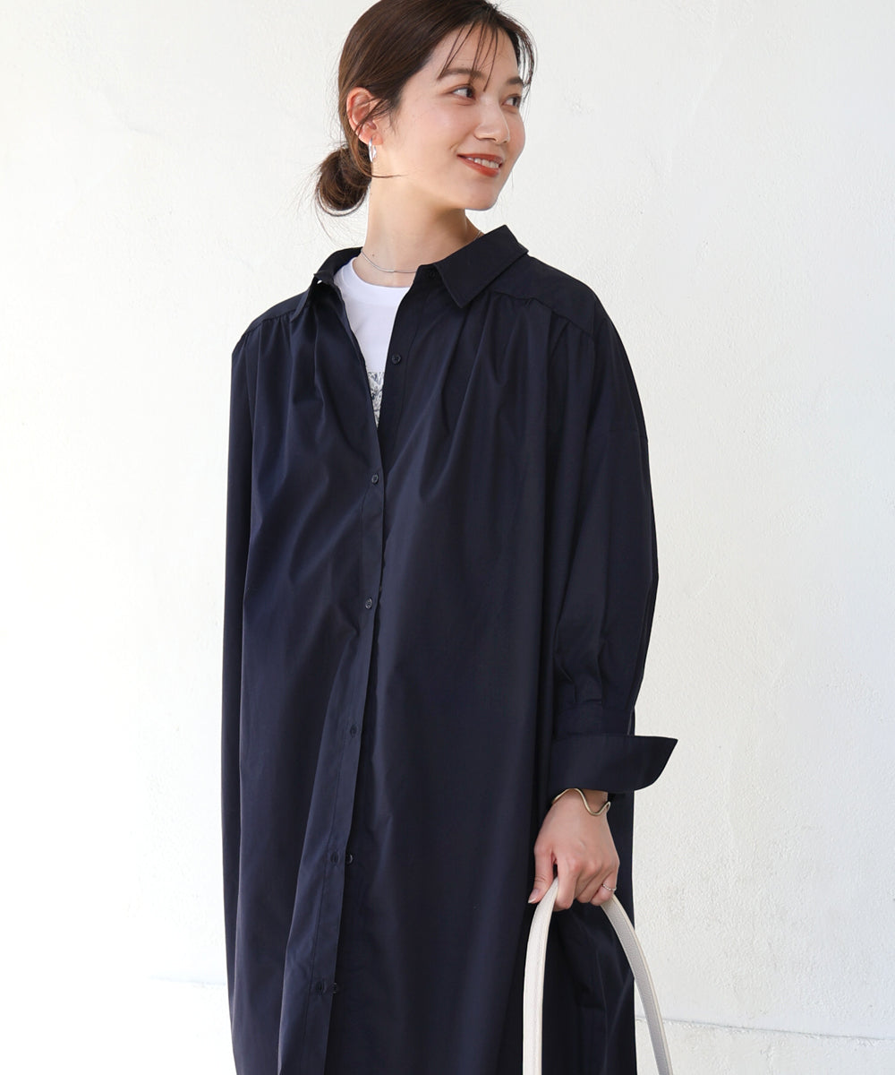 バックニットテープシャツチュニック