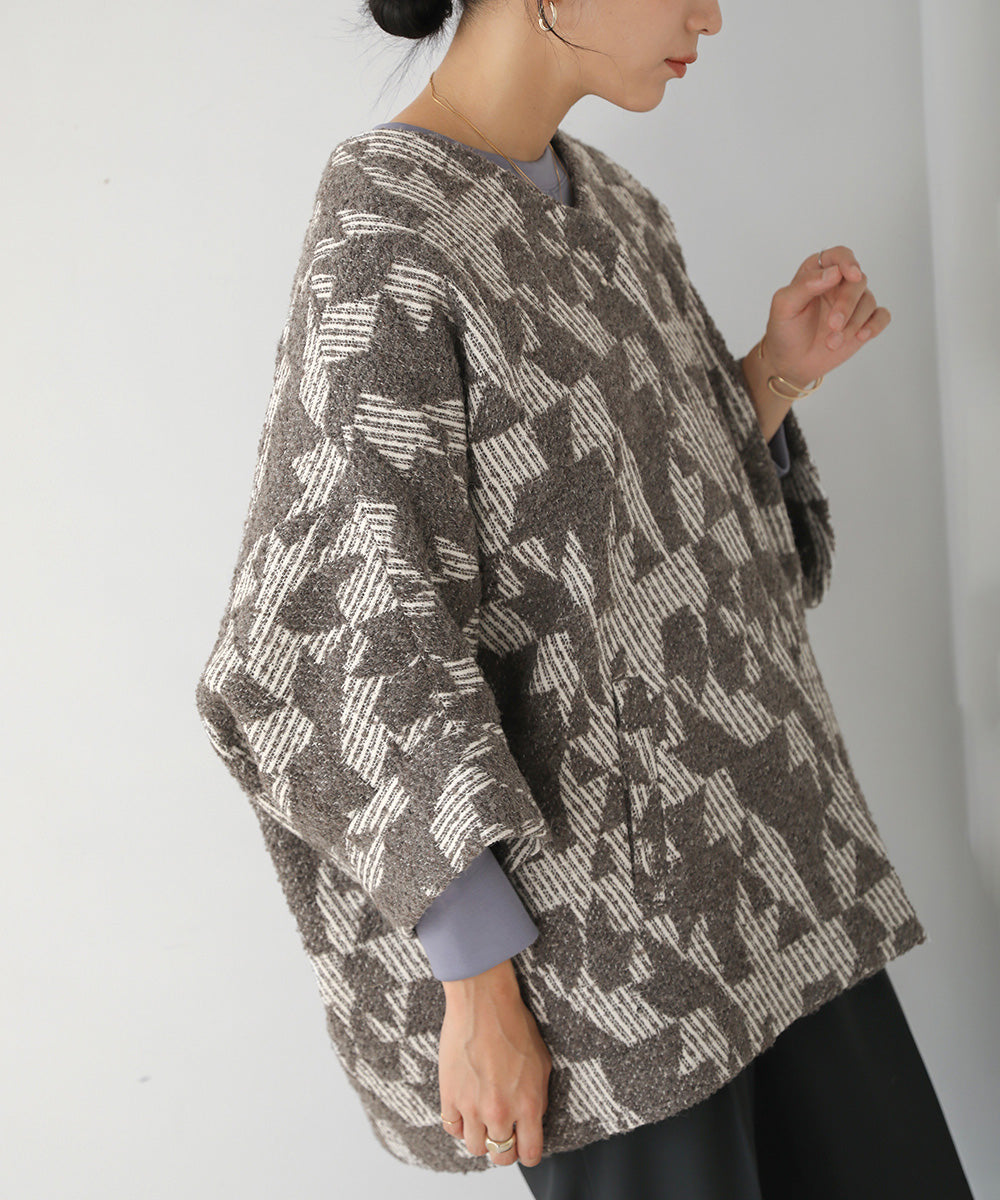 中綿ツイードコート