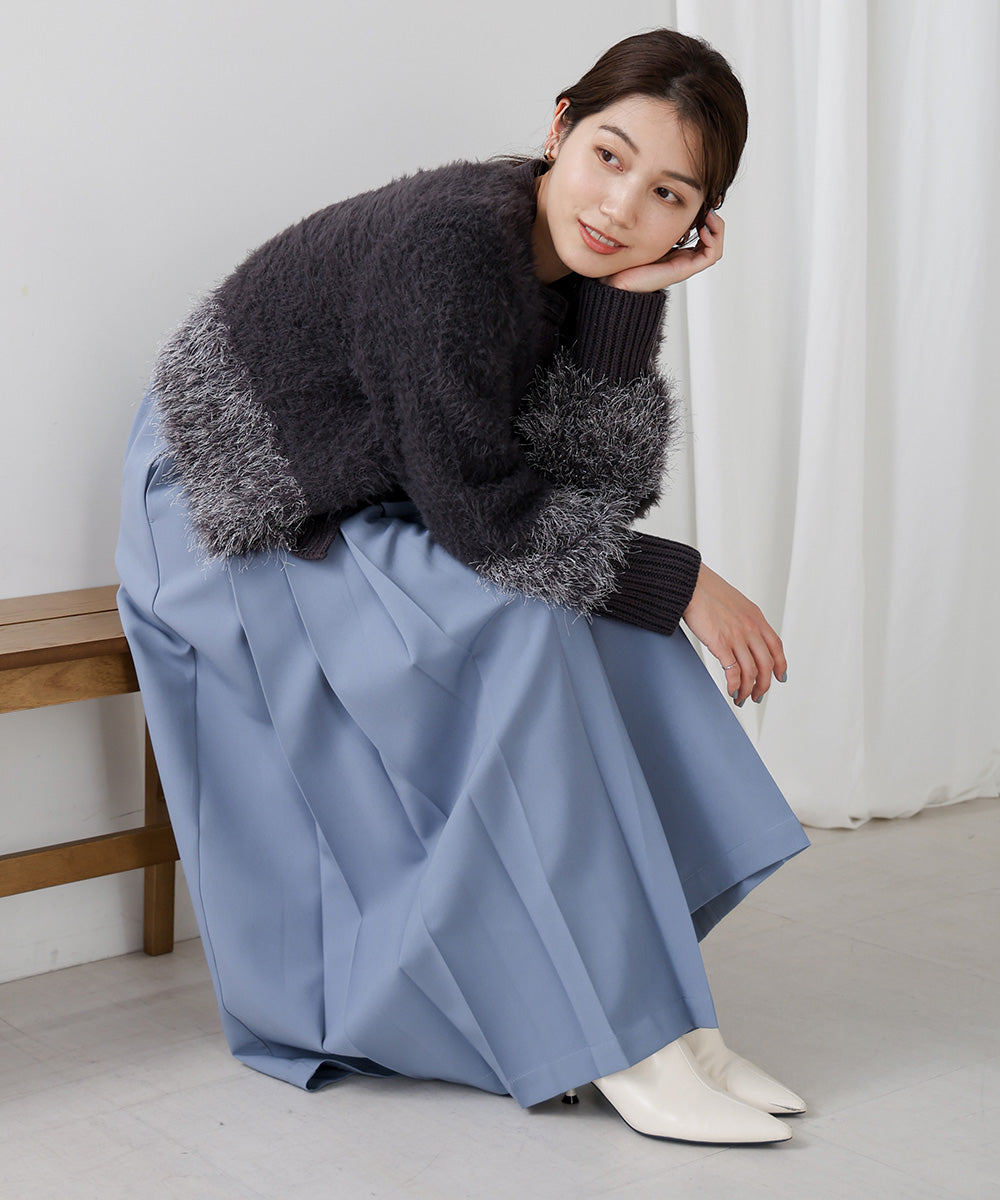 フロントプリーツパンツ