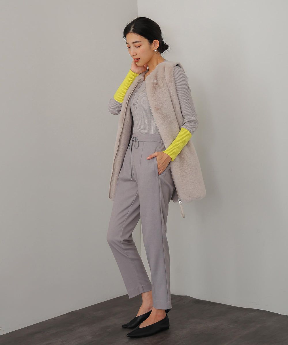 裏起毛スリムパンツ